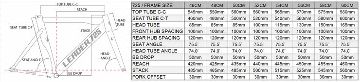 2024 LEADER 725 with Carbon Aero Seat Post
